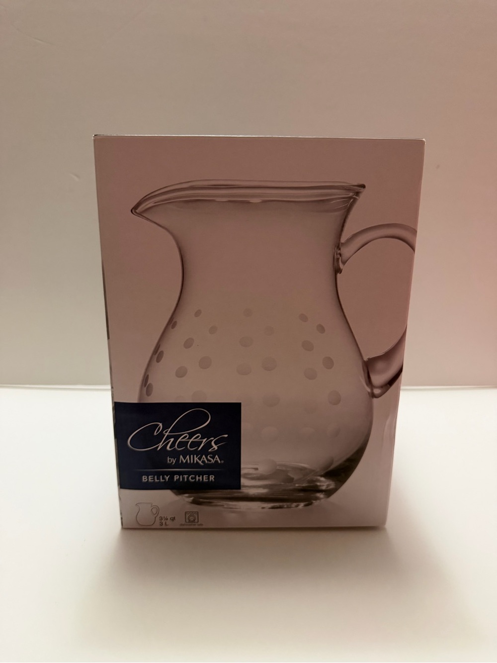 Cheers by Mikasa Belly Pitcher 3 1/4 qt/3 liters